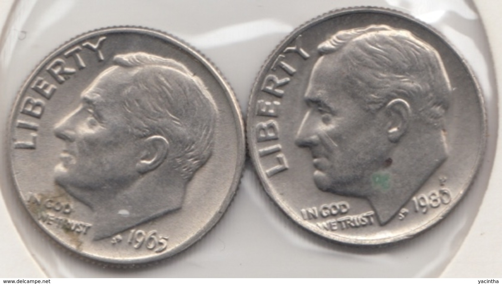 @Y@   United States Of America  One Dime  1965 + 1980    (3039 ) - 1999-2009: State Quarters