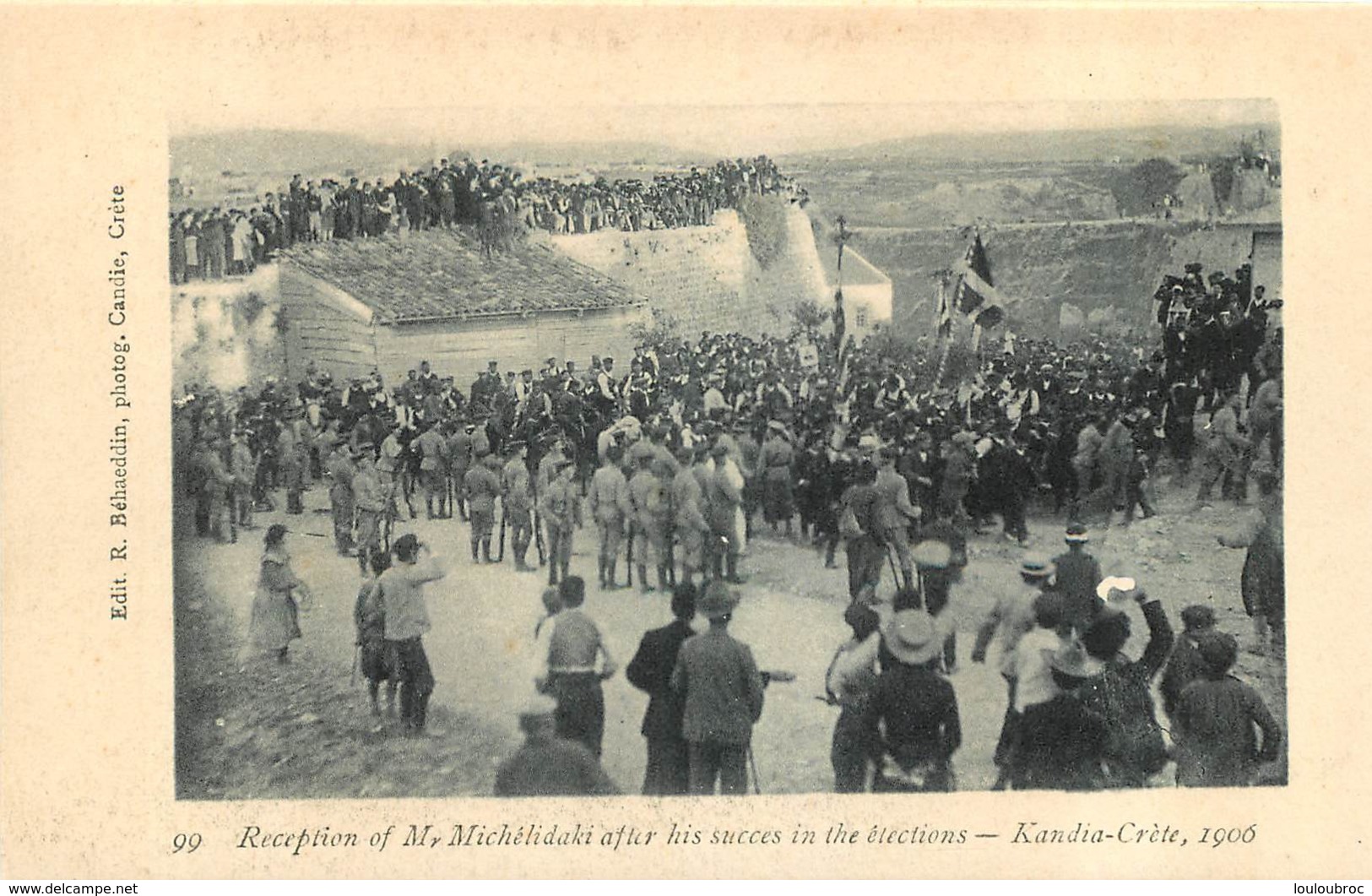 CRETE 1906 RECEPTION KANDIA MICHELIDAKI AFTER HIS SUCCES IN THE ELECTIONS - Grecia