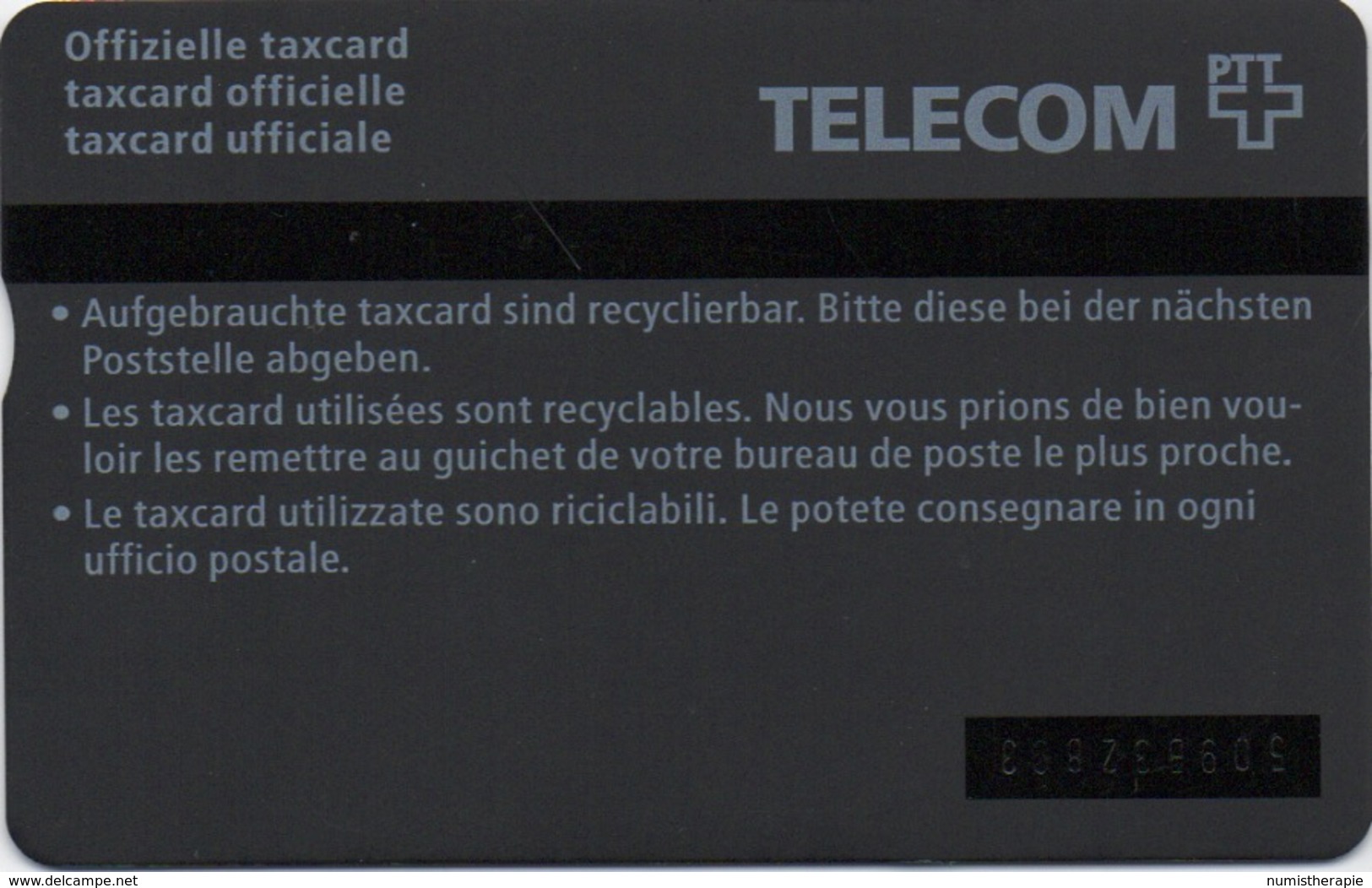 Télécarte Suisse : PTT Taxcard 10.- : Papillon - Altri & Non Classificati