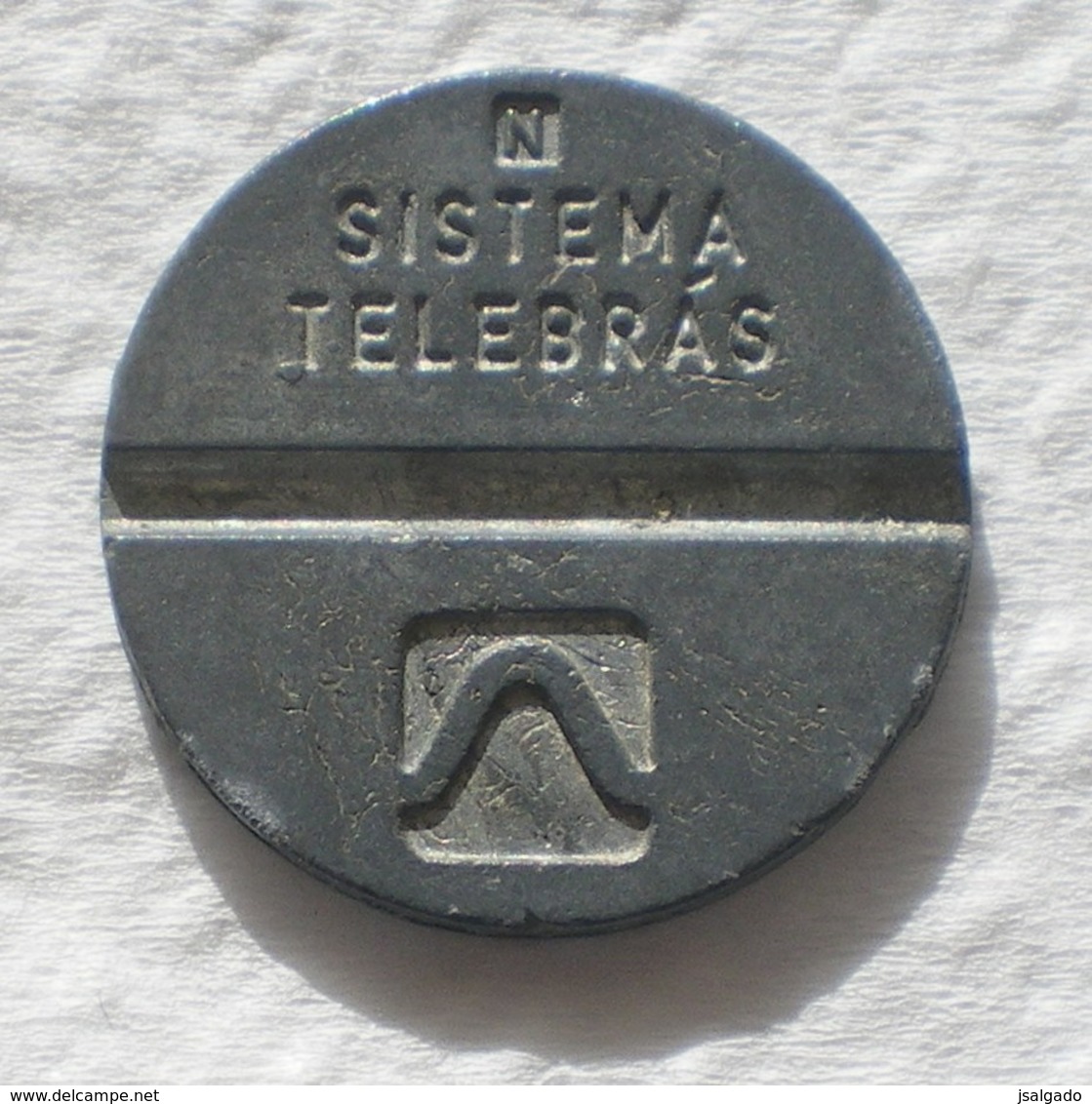 Brasil Telephone Token 1986 Small Date  LOCAL FONTAMAC   N  Inside Square SISTEMA TELEBRAS Logo - Monétaires / De Nécessité