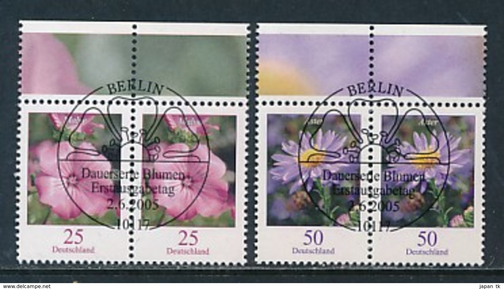 GERMANY Mi.Nr. 2462-2463 Freimarken: Blumen - Paar - ESST Berlin - Used - Usati