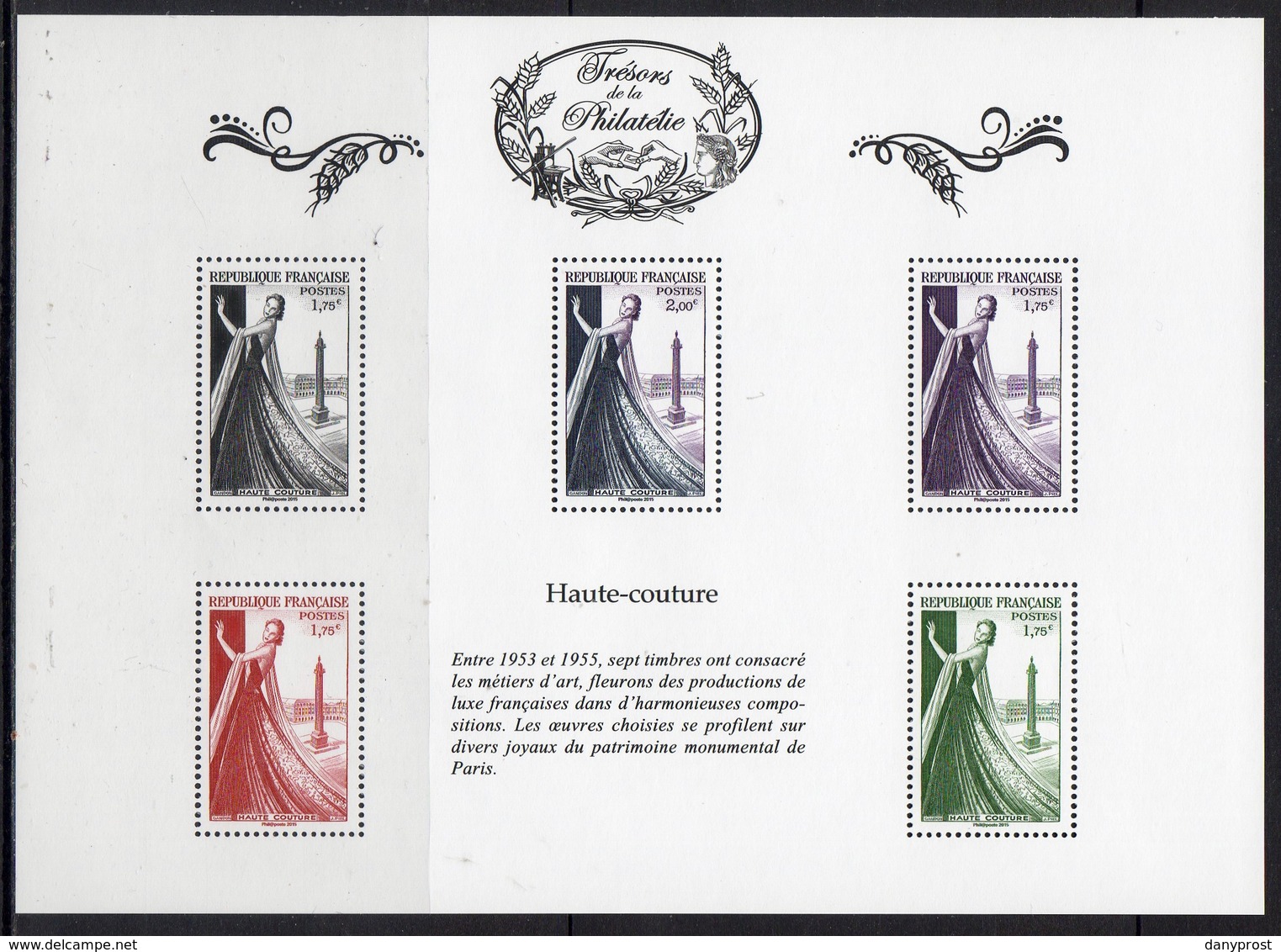 FR 2015 / BS16+18 " TRESORS DE LA PHILATELIE-Haute Couture+Languedoc " ISSU DU 2ème ENSEMBLE DE 10 BF / NEUF RARE / .... - Neufs