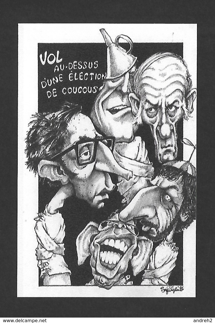 POLITIQUE DU QUÉBEC - RENÉ LÉVESQUE VOL AU DESSUS D'UNE ÉLECTION DE COUCOUS - CARICATURE 1976 - Personnages