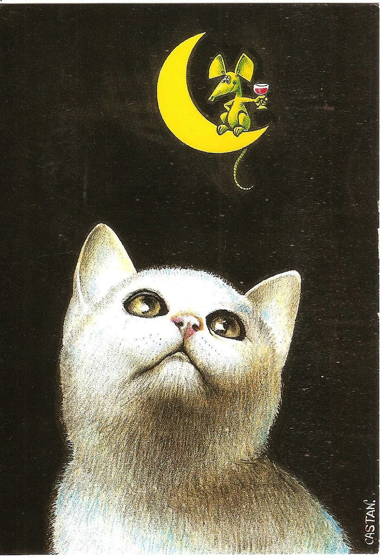 Illustrateur Castan  " LES CHATS . 4 - Cats