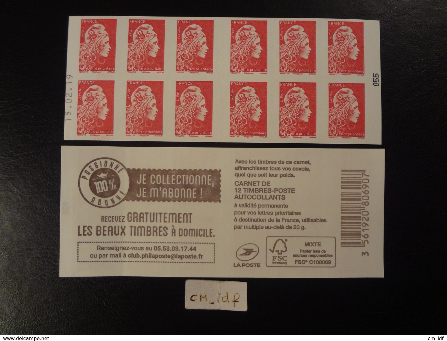 2019  CARNET MARIANNE L'ENGAGÉE LETTRE PRIORITAIRE ROUGE DATE 15.02.198 EN POSITION BASSE  JE COLLECTIONNE JE M'ABONNE - Autres & Non Classés