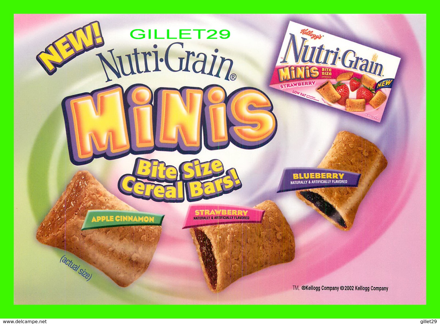 PUBLICITÉ, ADVERTISING - KELLOGG'S NUTRI-GRAIN, MINIS BITE SIZE CEREAL BARS ! - - Publicité