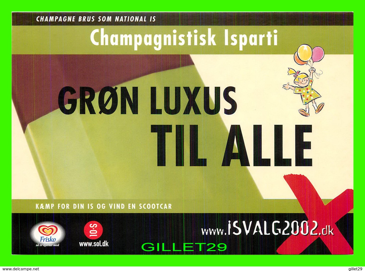 PUBLICITÉ, ADVERTISING - CHAMPAGNISTISK ISPARTI - GRON LUXUS TIL ALLE, 2002 - GO-CARD No 6130 - - Publicité