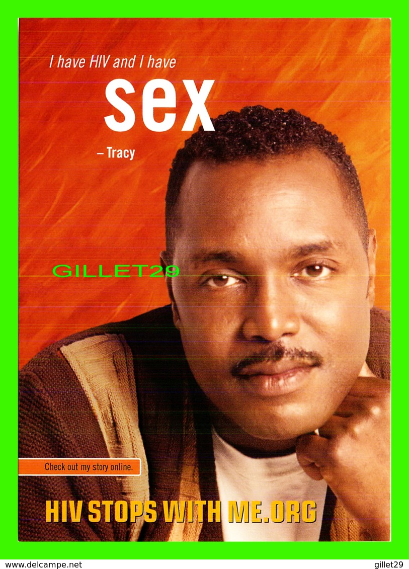 PUBLICITÉ, ADVERTISING - I HAVE HIV AND I HAVE SEX, TRACY IN 1989 - GO-CARD - - Werbepostkarten