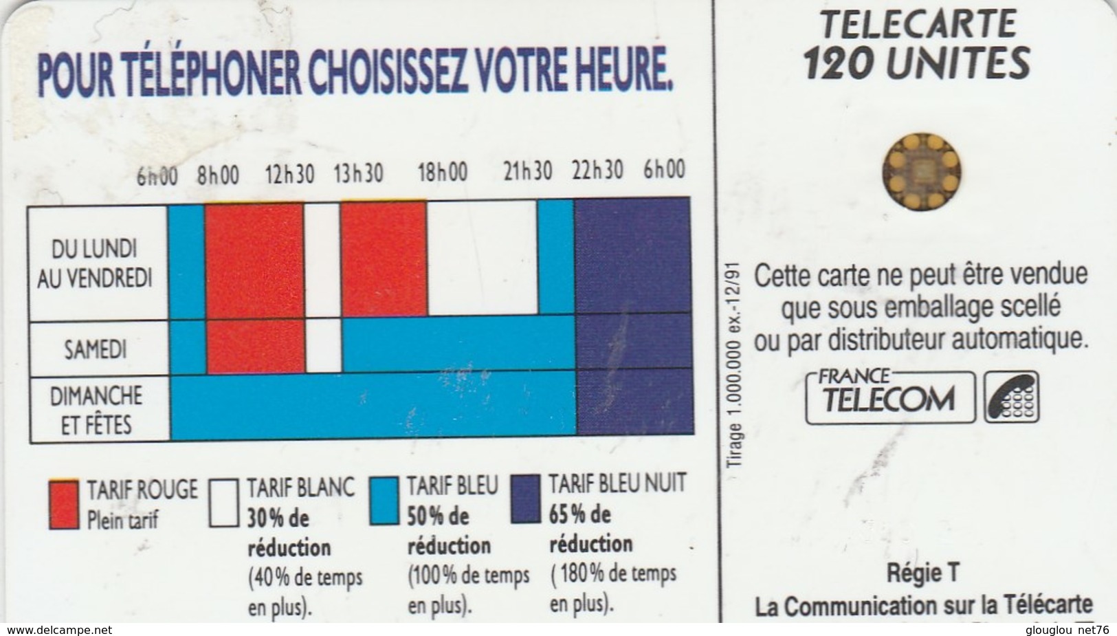 TELECARTE 120......TELEPHONE,LE FIL DE LA VIE.. - 120 Unités 