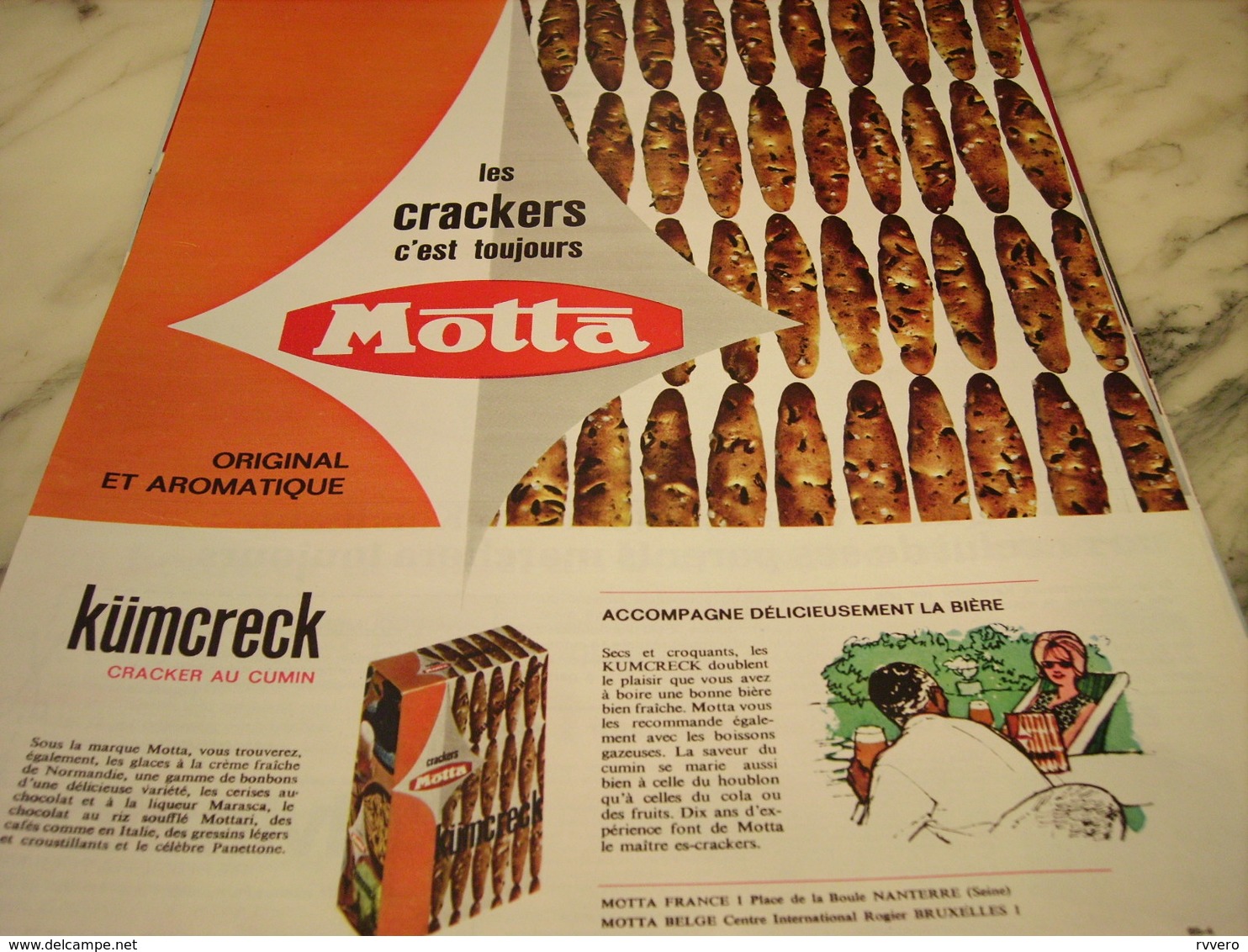 ANCIENNE PUBLICITE   APERITIF LES CRACKERS DE MOTTA 1965 - Affiches