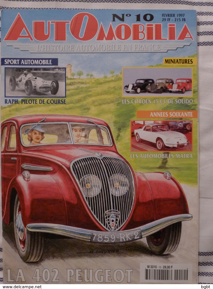 AUTOMOBILIA - N° 10 - PEUGEOT 402 ... - TB ETAT - Auto/Motor