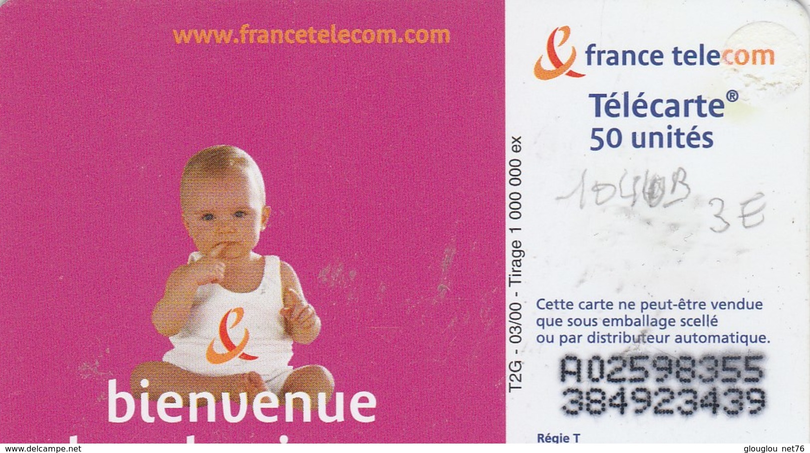 TELECARTE 50....BIENVENUE DANS LA VIE.COM...... - 50 Unités   