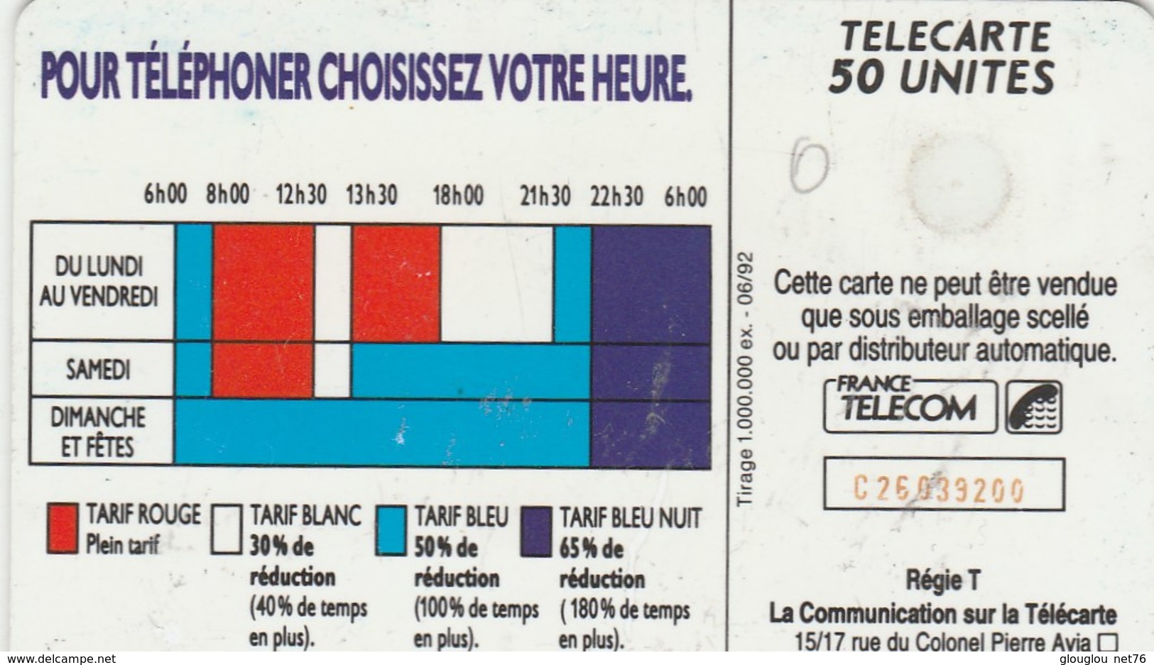 TELECARTE 50....TELEPHONE,LE FIL DE LA VIE..... - 50 Unités   