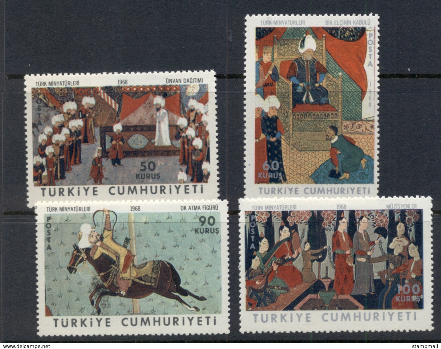 Turkey 1968 Miniature Paintings MUH - Unused Stamps