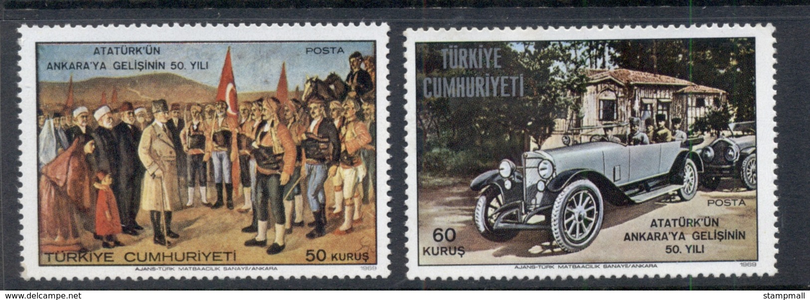 Turkey 1969 Ataturk's Arrival In Ankara MUH - Unused Stamps