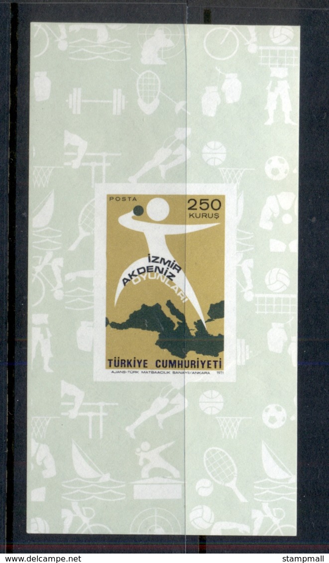 Turkey 1971 Mediterranean Games MS MUH - Unused Stamps