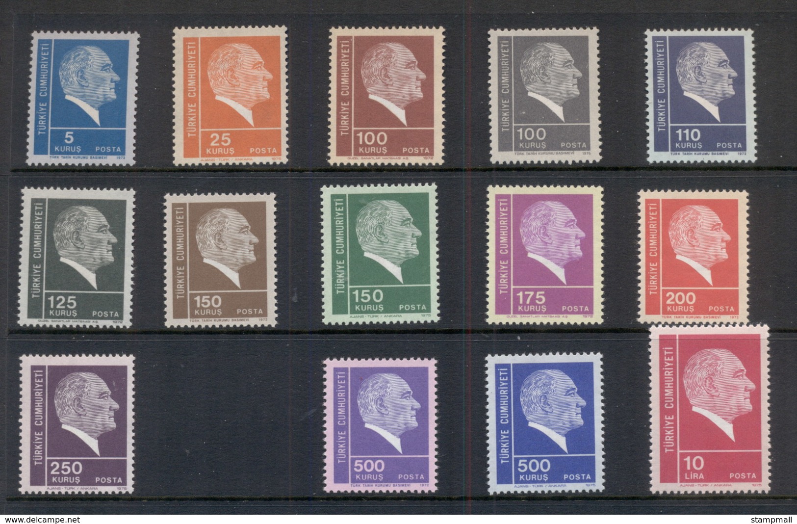 Turkey 1972-76 Kemal Ataturk (14/15, No 400k ('76)) MUH - Unused Stamps