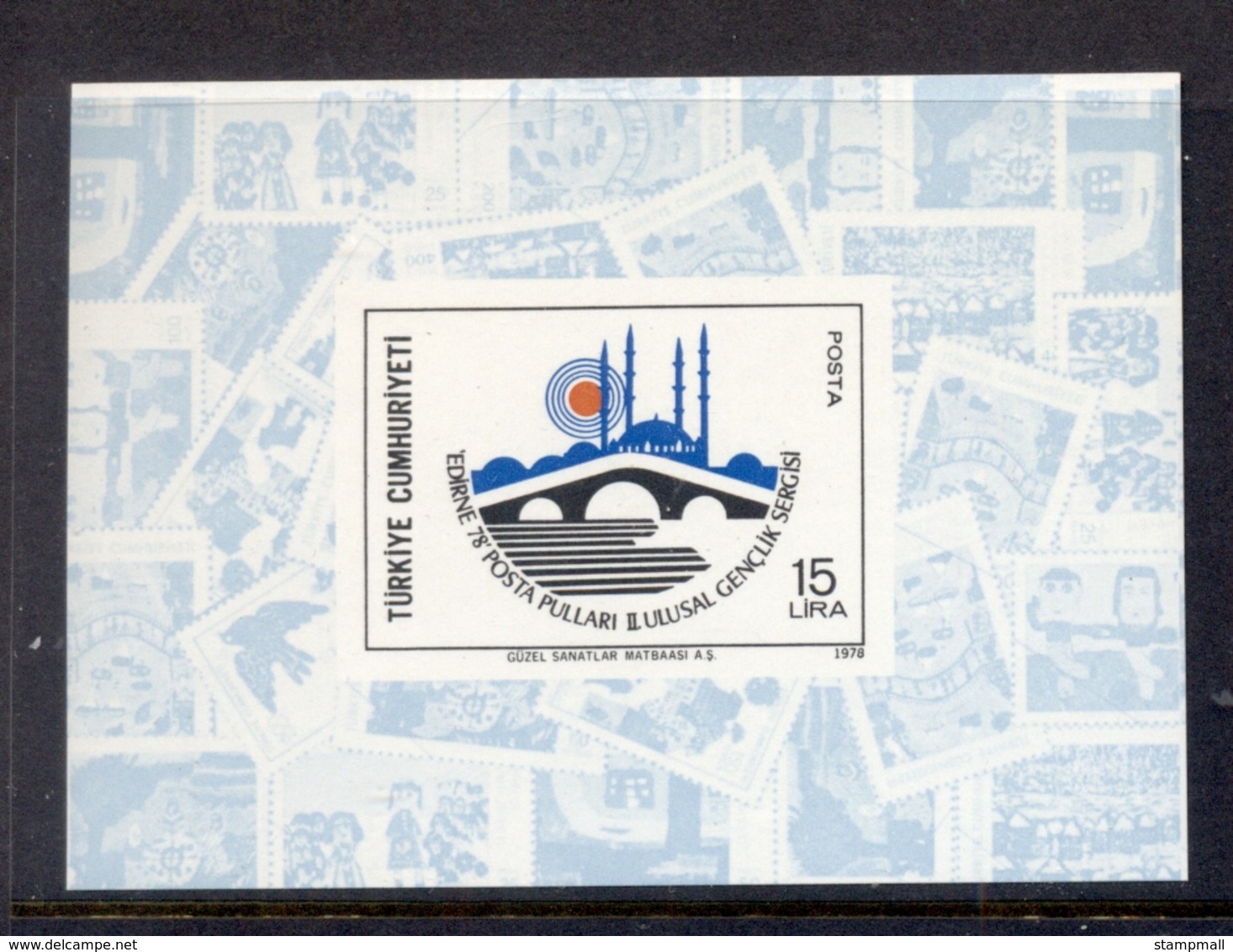 Turkey 1978 Youth Philatelic Ex, Mosque & Bridge MS MUH - Unused Stamps