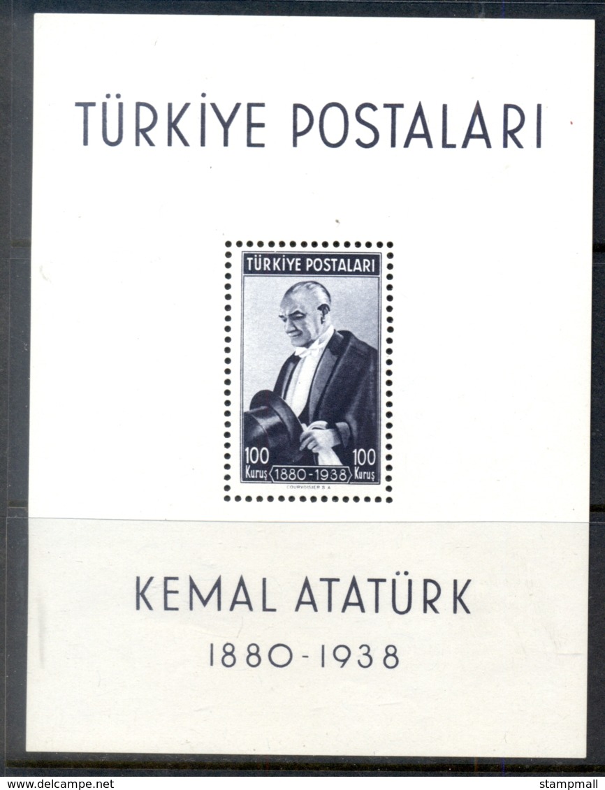 Turkey 1939-40 Death Of Kemal Ataturk 1st Anniv. MS MUH - Unused Stamps
