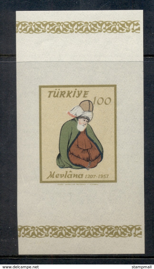Turkey 1957 Mevlana MS MUH - Unused Stamps