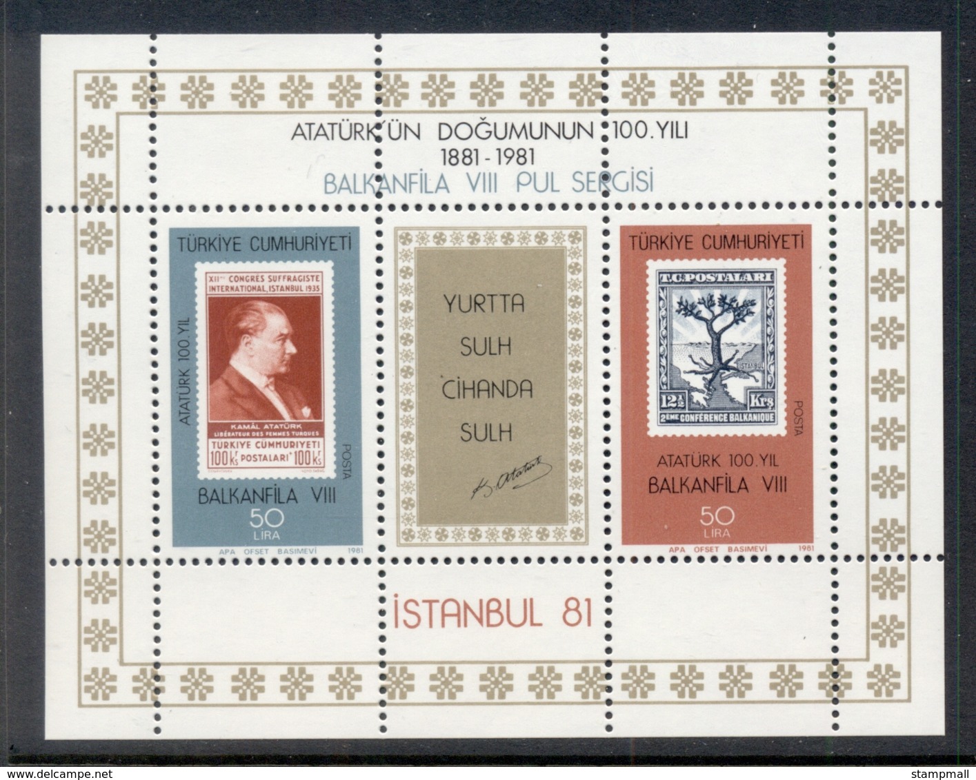 Turkey 1981 Istanbul '81, Ataturk MS MUH - Unused Stamps