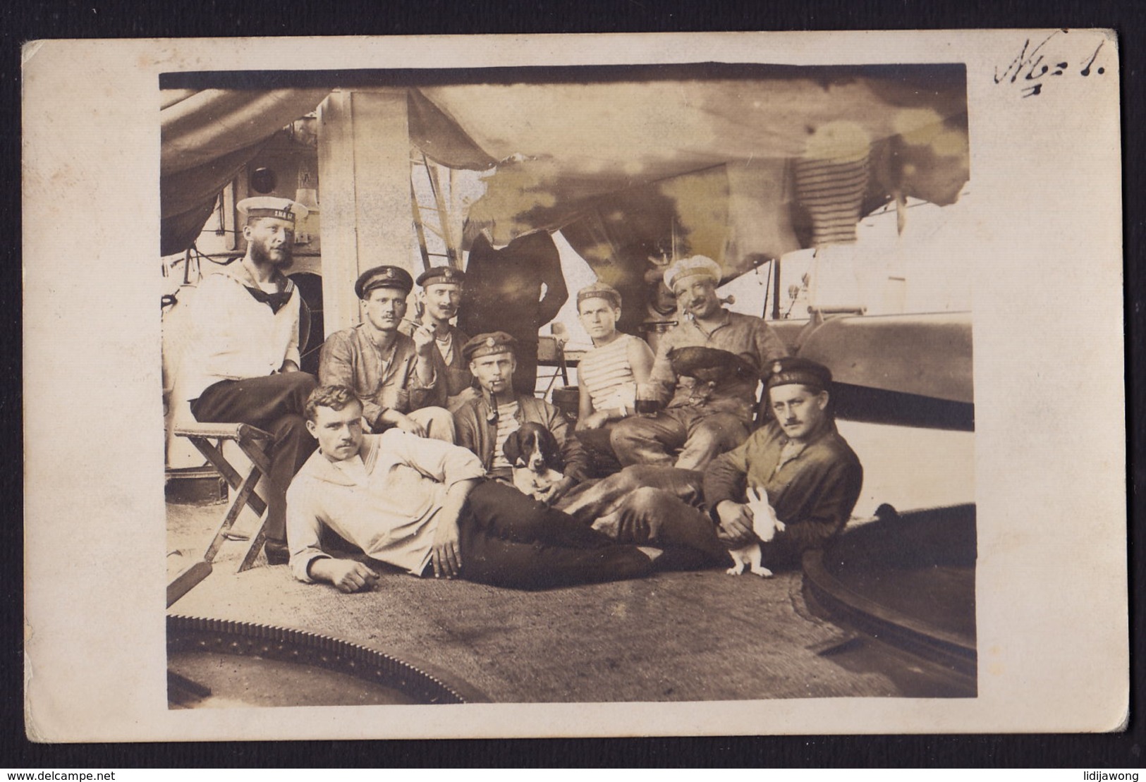 SAILOR NAVY MEN MAN Muscular Athlete Boy Boys Photo RPPC Jeune Homme (see Sales Conditions) - Anonyme Personen