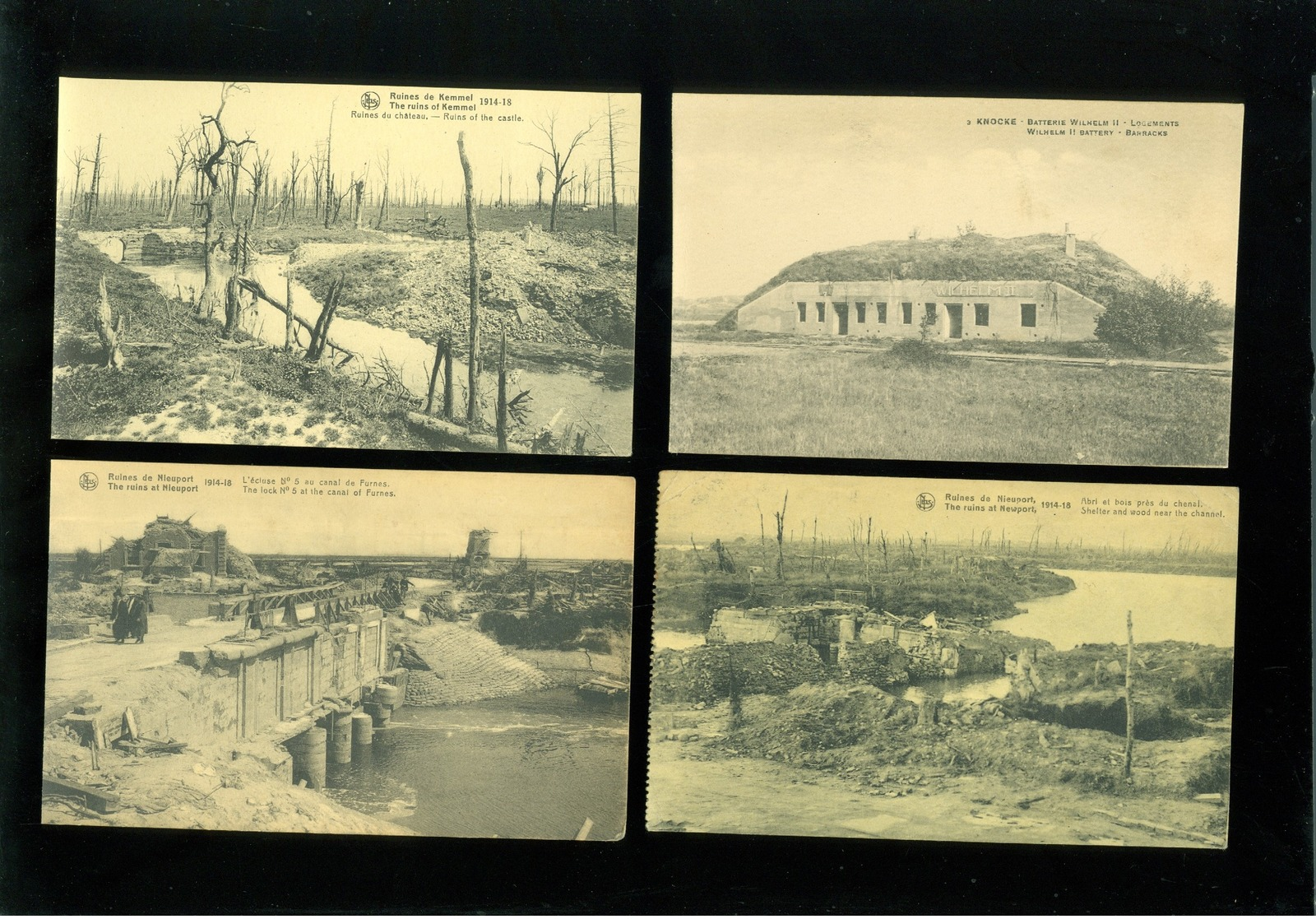 Beau lot de 60 cartes postales de Belgique  guerre  ruines     Mooi lot van 60 postkaarten van België  ruinen  oorlog