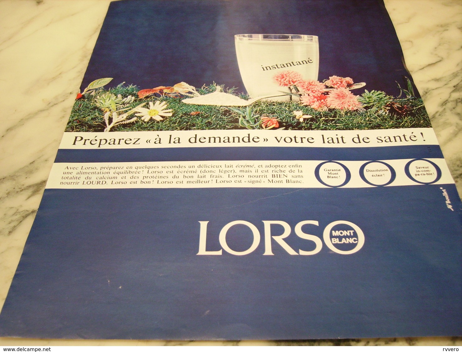 ANCIENNE PUBLICITE PREPAREZ A LA DEMANDE LORSO DE MONT BLANC 1965 - Affiches