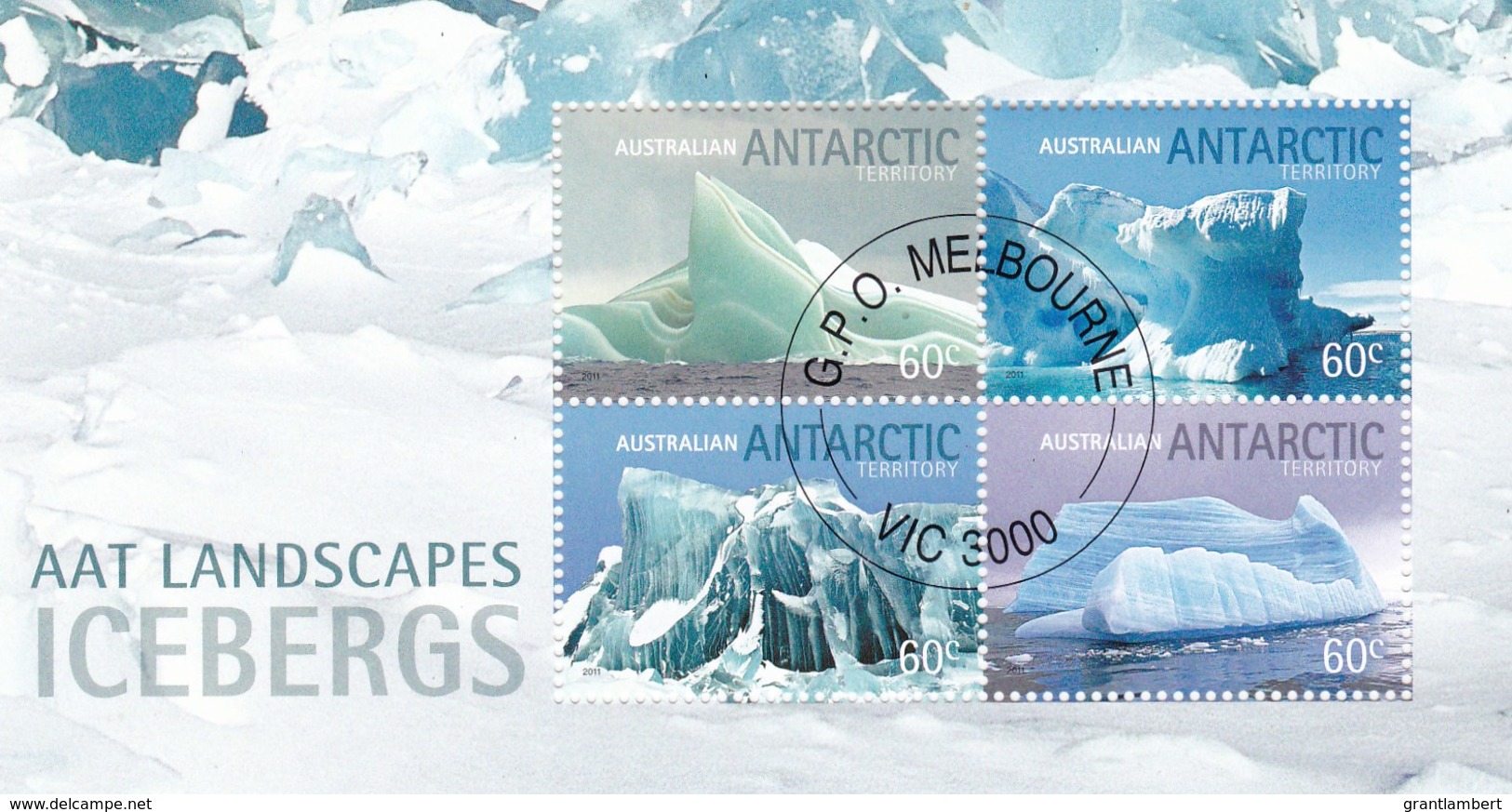 Australian Antarctic 2011 Icebergs Minisheet CTO - Used Stamps