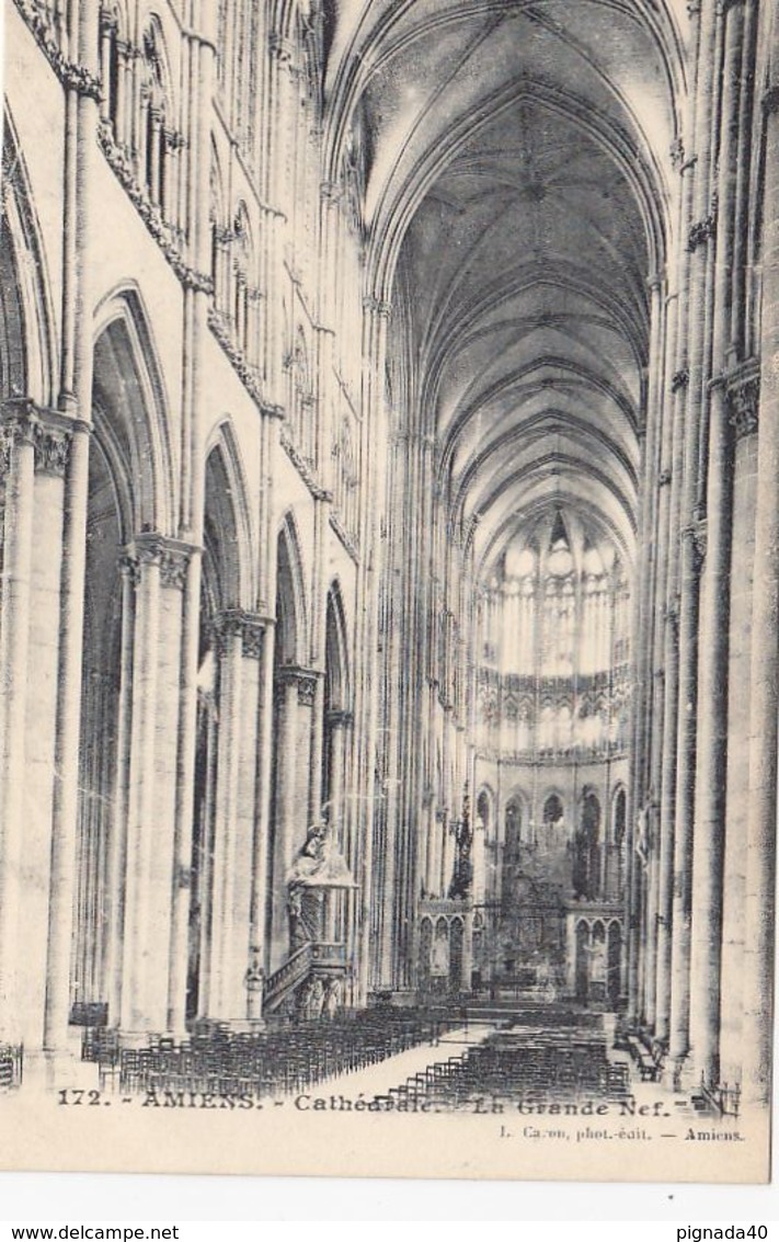 CP , 80 , AMIENS , Cathédrale , La Grande Nef - Amiens