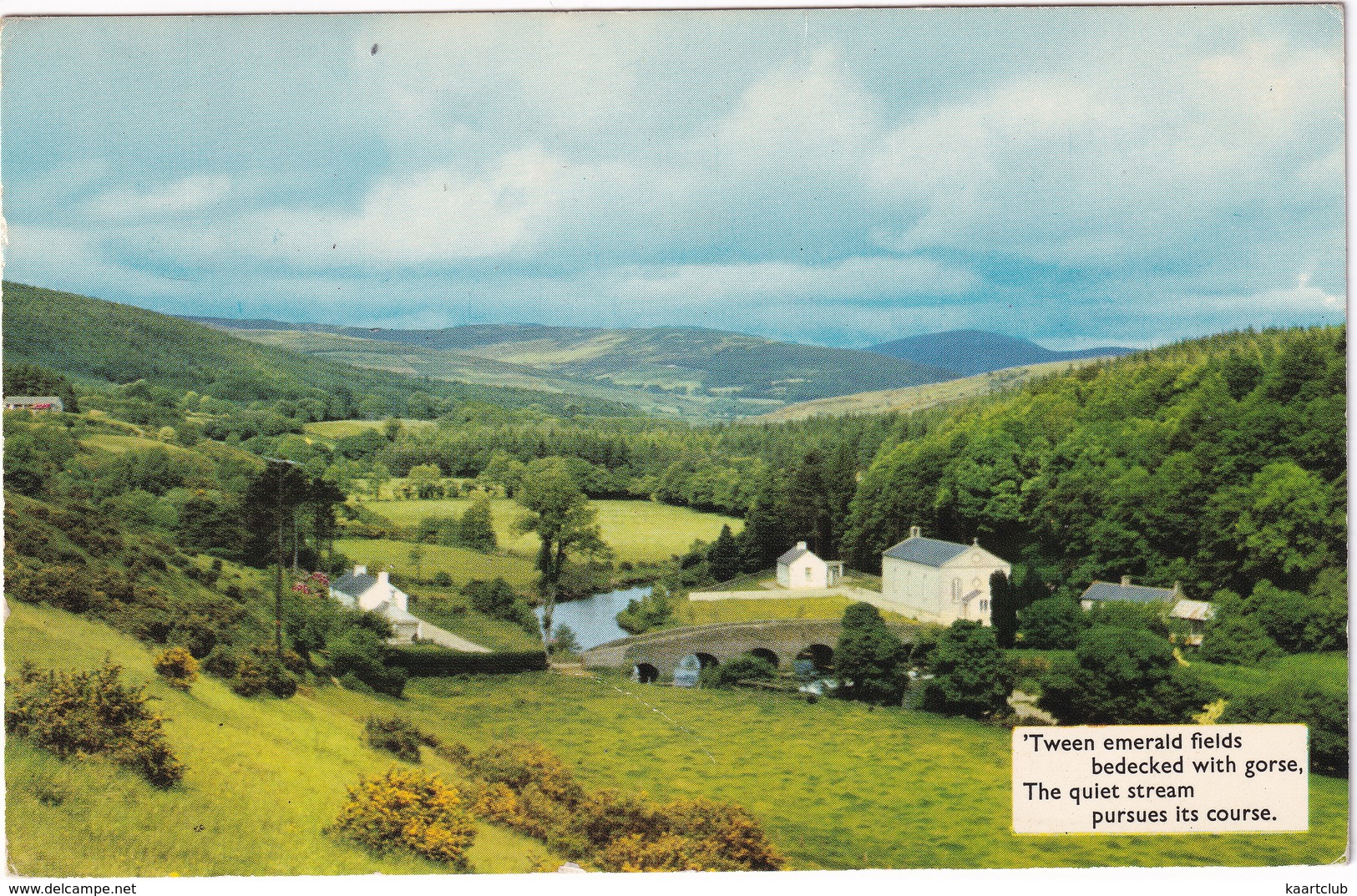 Scenic Ireland - 'Tween Emerald Fields Bedecked With Gorse, The Quiet Stream Pursues Its Course'  - (1967) - (N.Ireland) - Antrim