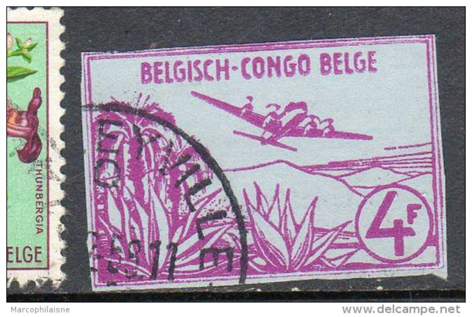 Congo Belge 1958? Decoupe D'entier 4f Utilisé Sur Courrir En 1958 (oblitération) - Entiers Postaux