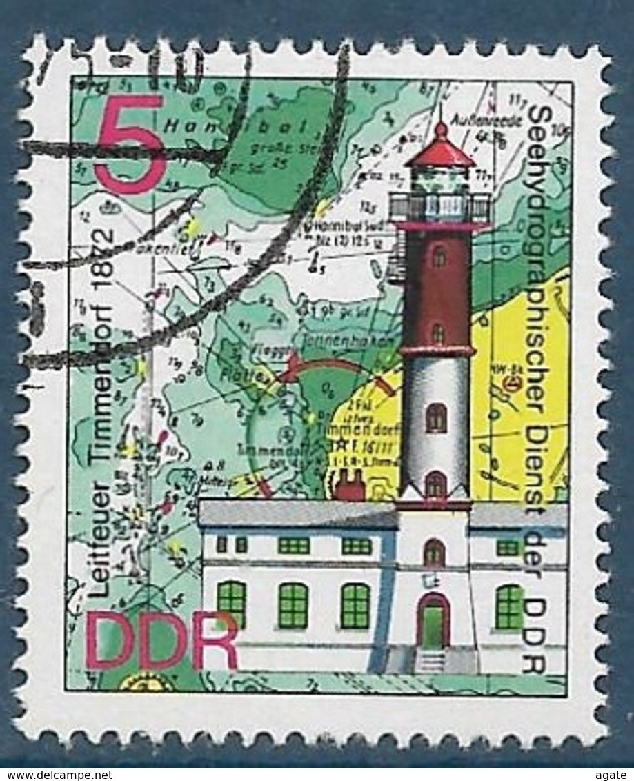 DDR - ALLEMAGNE Phare (1974) Oblitéré - Fari