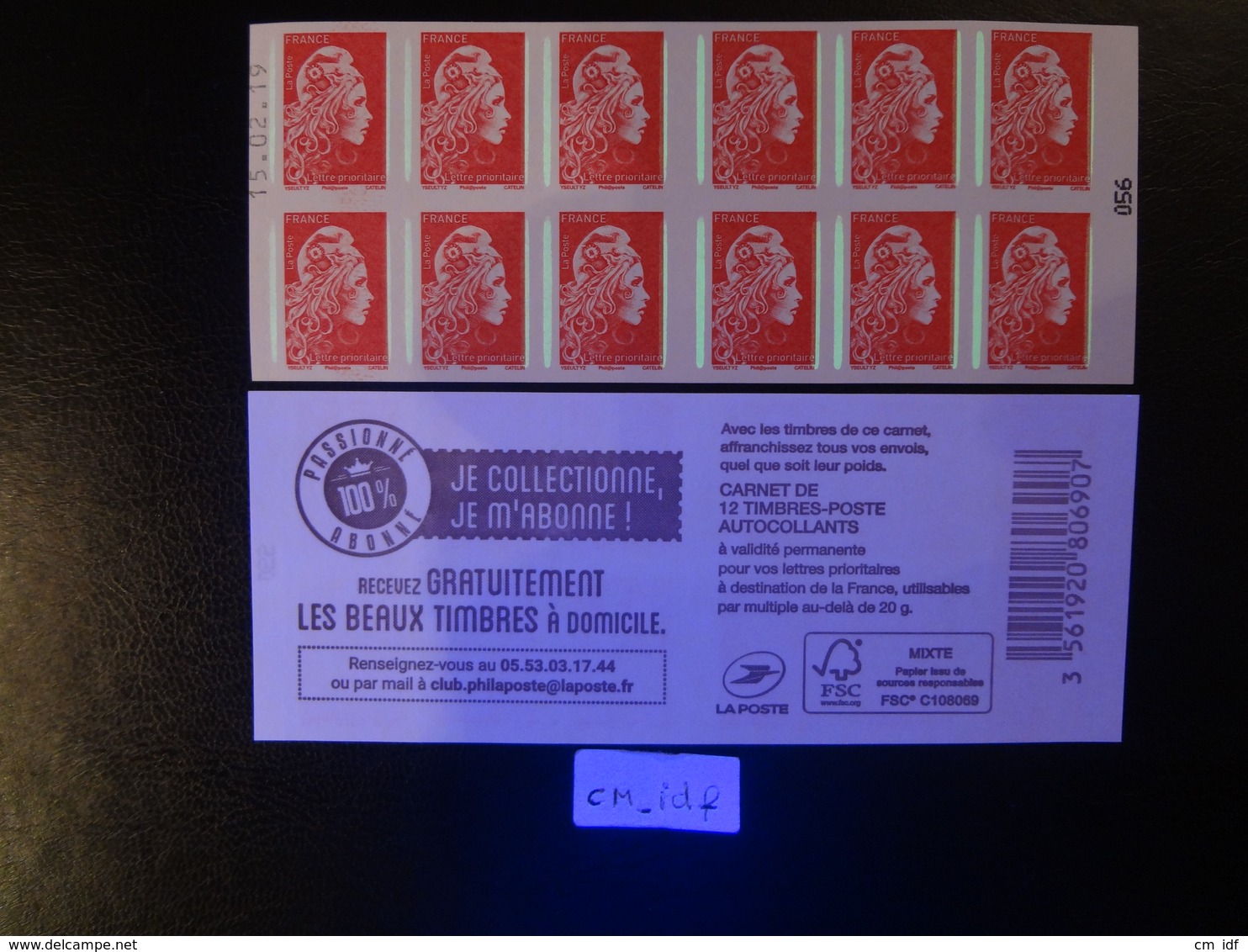 2019  CARNET MARIANNE L'ENGAGÉE LETTRE PRIORITAIRE ROUGE DATE 15.02.198 EN POSITION HAUTE  JE COLLECTIONNE JE M'ABONNE - Autres & Non Classés