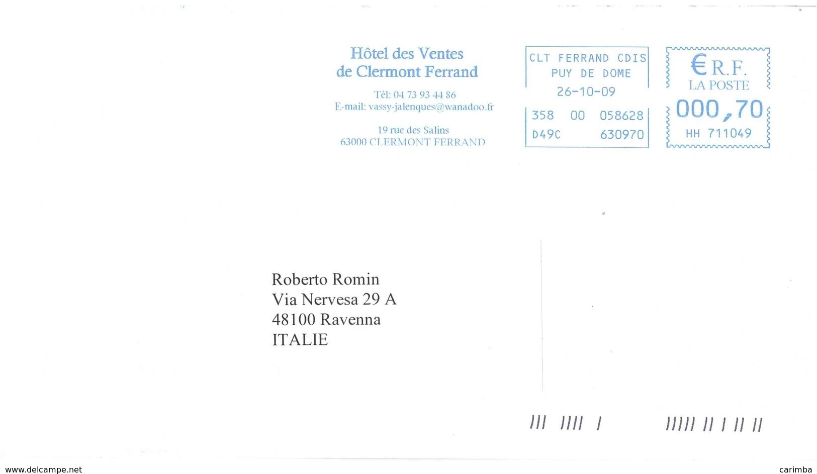 HOTEL DES VENTES DE CLERMONT FERRAND - Annullamenti Meccanici (pubblicitari)