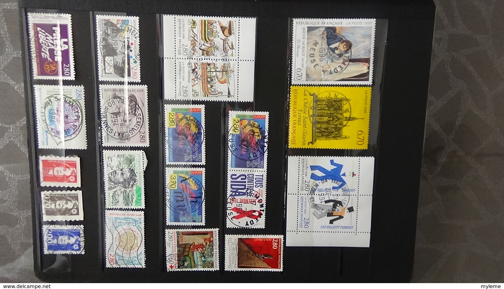 Collection de timbres, carnets, blocs de France avec oblitérations soignées. A saisir !!!