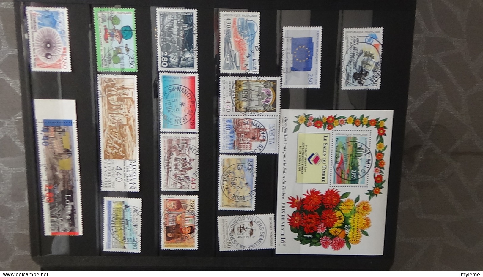 Collection de timbres, carnets, blocs de France avec oblitérations soignées. A saisir !!!