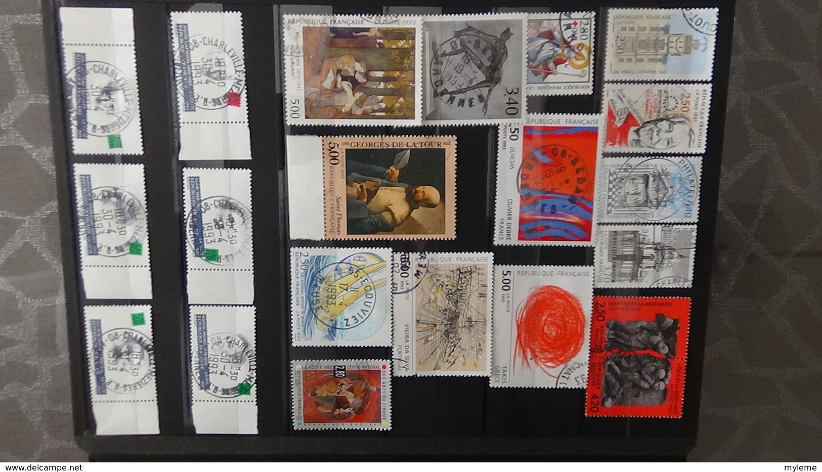 Collection de timbres, carnets, blocs de France avec oblitérations soignées. A saisir !!!