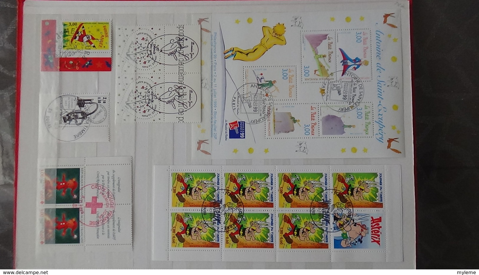 Collection De Timbres, Carnets, Blocs De France Avec Oblitérations Soignées (2 Feuilles Concorde Avec 1 Pli) - Collections (en Albums)