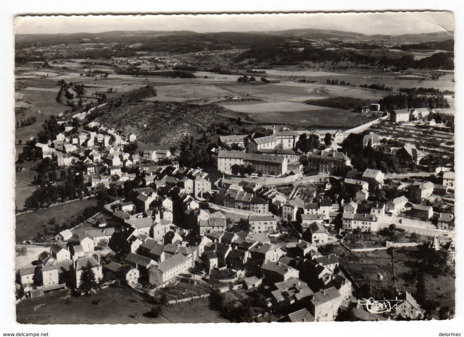 CPSM Photo Vue Aérienne Saint Alban Sur Limagnole 48 Lozère Vue Générale éditeur Combier CIM N°127-67 A - Saint Alban Sur Limagnole