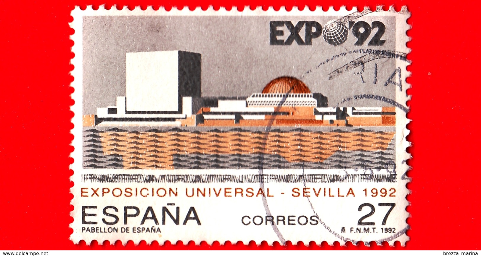 SPAGNA - Usato - 1992 - Esposizione Mondiale  - Sevilla 1992 - Padiglione Spagnolo - 27 - Usati