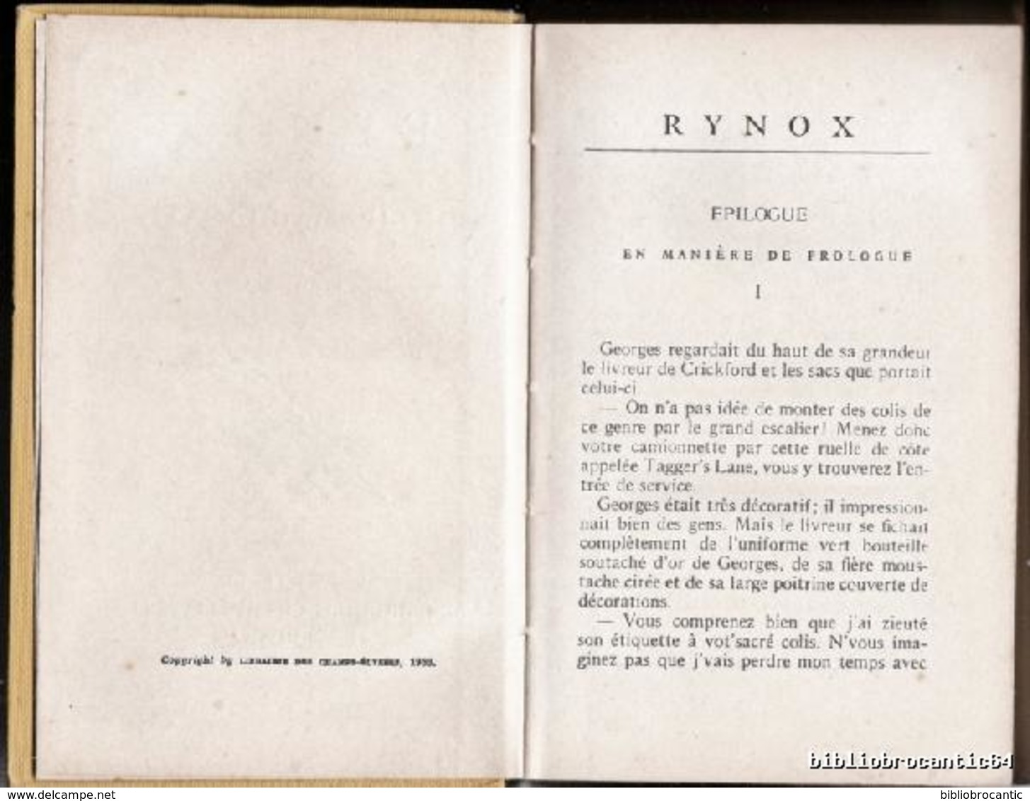 Collection "le Masque" * R Y N O X * < Philip MACDONALD < E.O 1933 - Club Des Masques