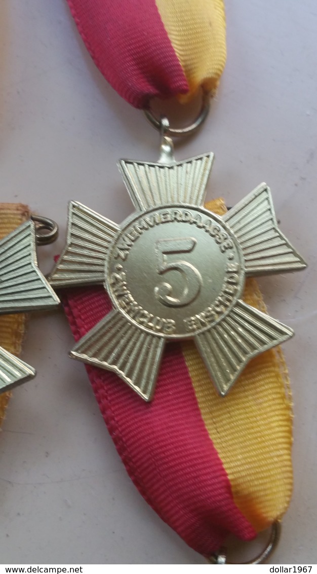 Medaille - Medaille - Medaille - 10 x zwemvierdaagse Enschede Holland - 1-2-3-4-5-6-7-8-9-10.