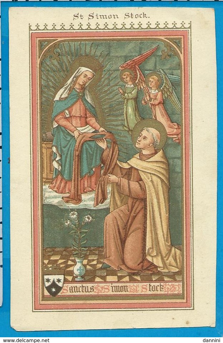 Holycard    St. Simon Stock - Images Religieuses