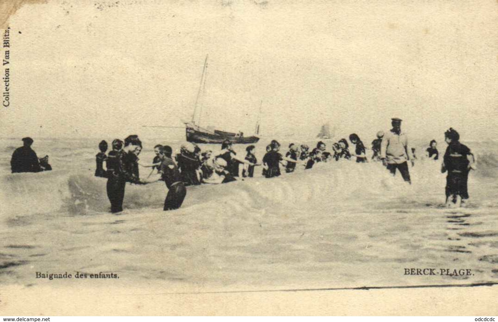 BERCK PLAGE  Baignade Des Enfants RV - Berck