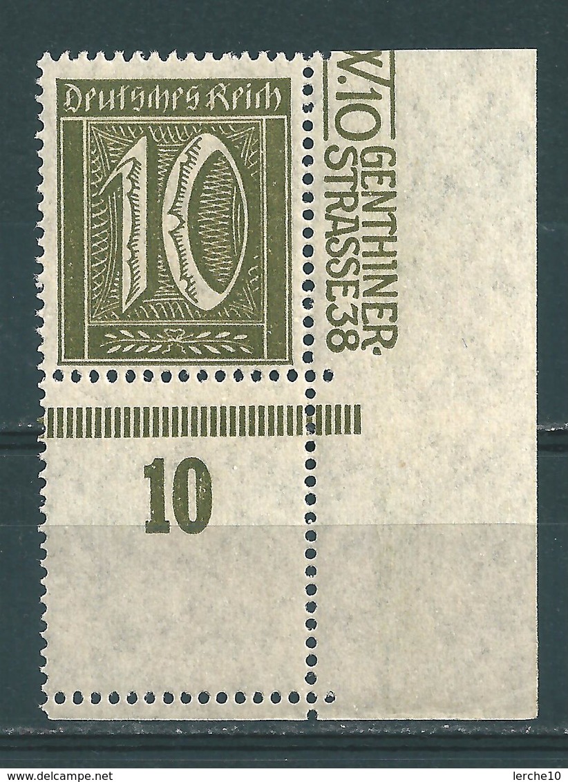 MiNr. 159 ** Bogenecke Mit Leerfeld, Befund Fleiner - Ungebraucht