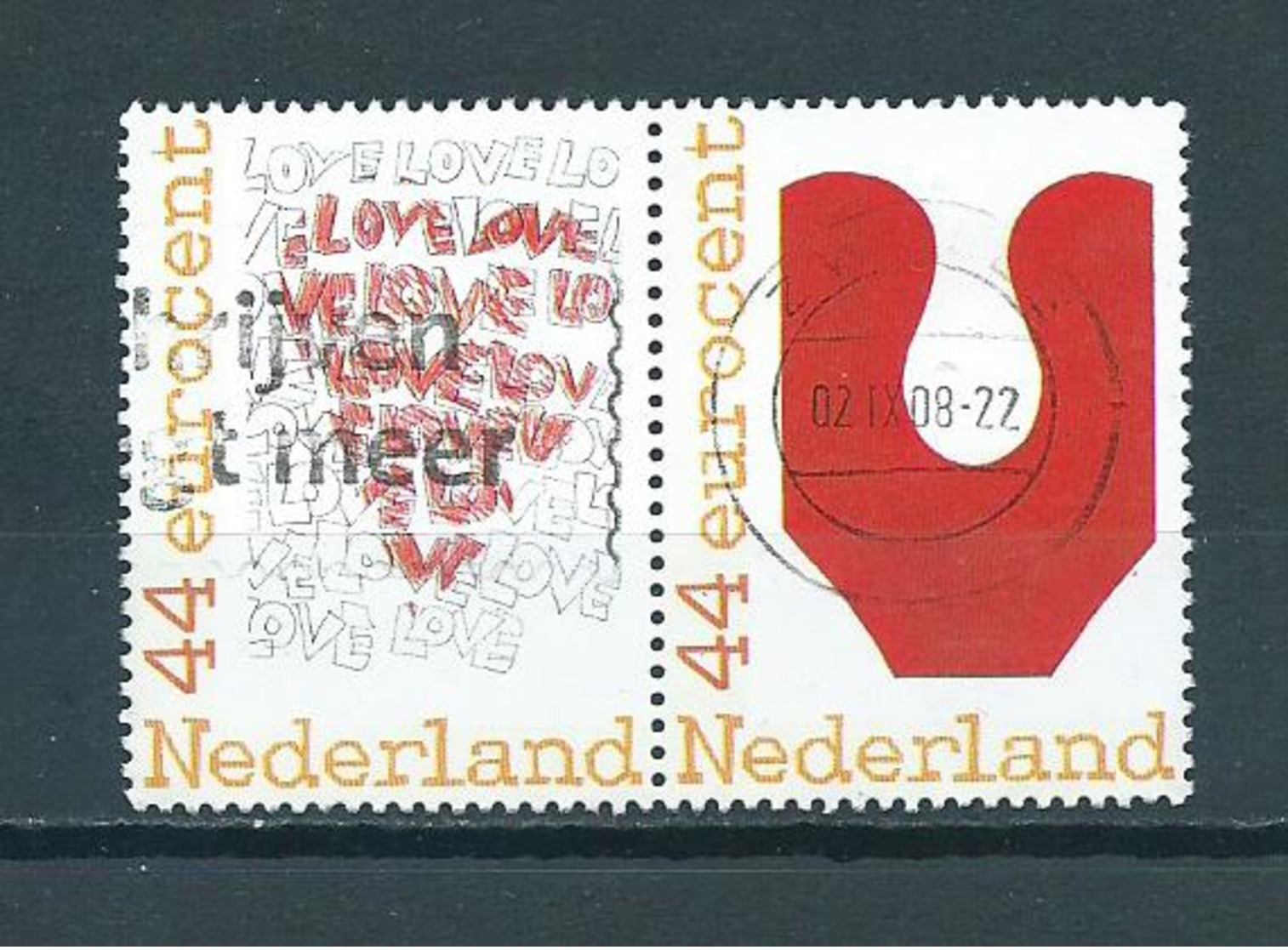 2008 Netherlands Pair Keuze Van Nederland Used/gebruikt/oblitere - Gebruikt