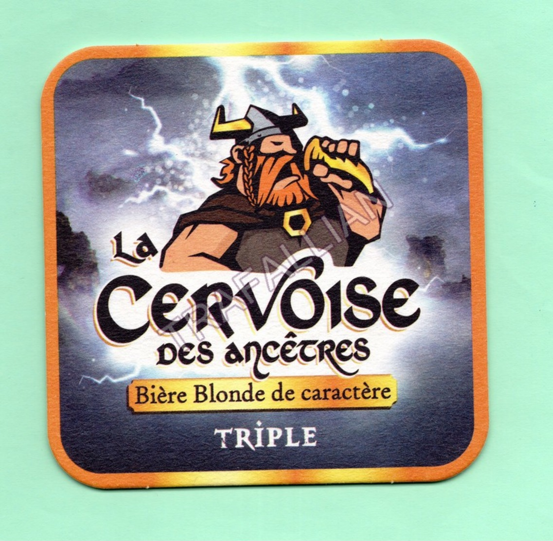 Sous-bock LA CERVOISE DES ANCÊTRES Bierviltje Coaster Bierdeckel Beermat (envoi Gratuit) - Sous-bocks