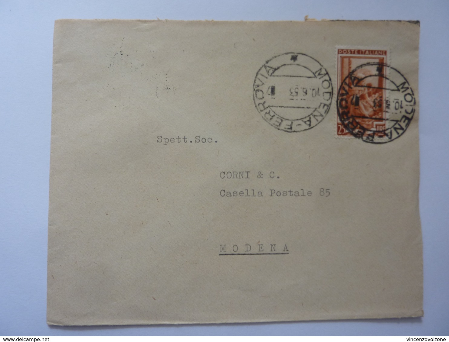 Busta Viaggiata Pubblicitaria "Fabbrica Italiana Prodotti Linterezzati FIPS Torino" 1953 - 1946-60: Storia Postale