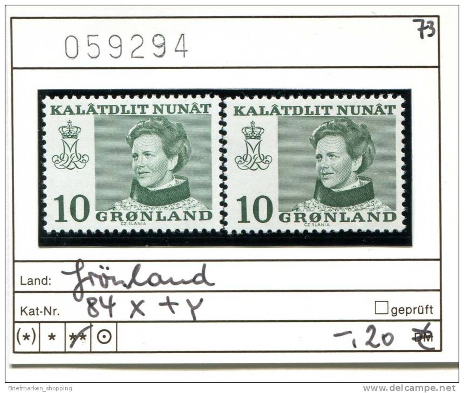 Grönland - Greenland -  Michel 84x + 84y  - ** Mnh Neuf Postfris - Ungebraucht